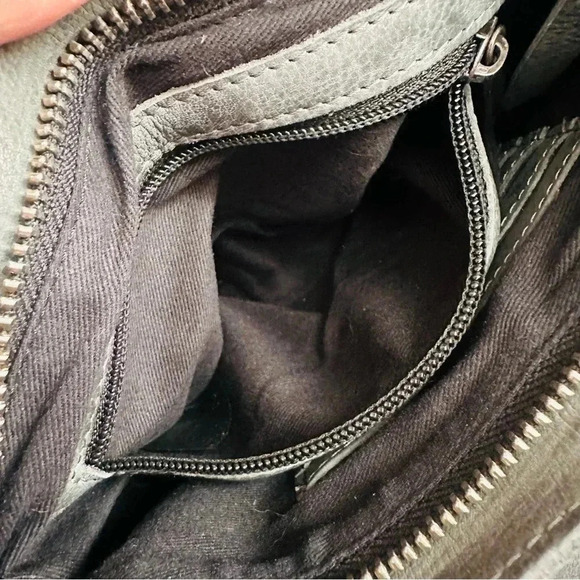 NWOT Latico Handcrafted Full Grain Leather Mick Crossbody - Charcoal - Picture 11 of 15